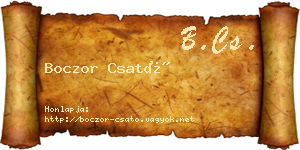 Boczor Csató névjegykártya